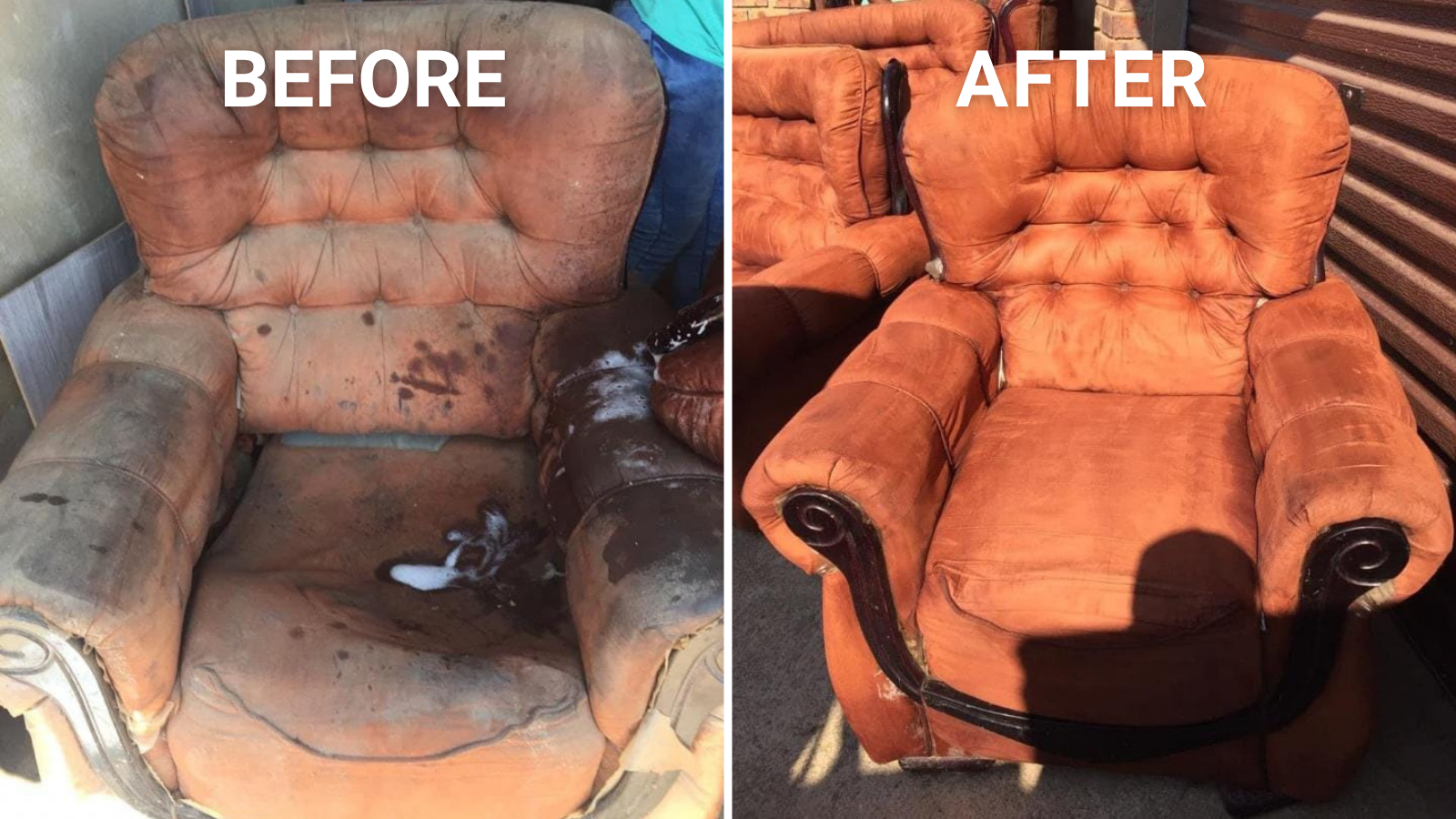 Sofa upholstery after professional cleaning